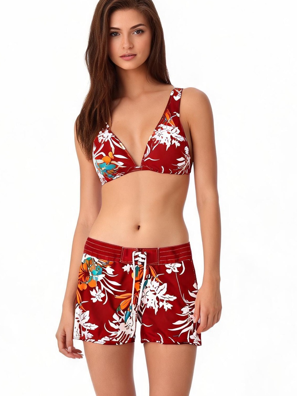 Body Glove Red and White Boardshorts